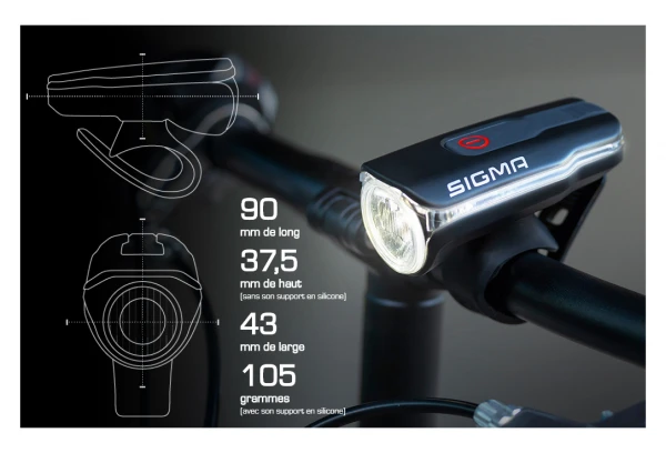 Eclairage Avant Sigma Aura 80 USB 4 Eclairage Avant Sigma Aura 80 USB – Image 2