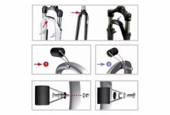 Support éclairage Pour Fourche Klickfix -Lumiere Velo unnamed file 633